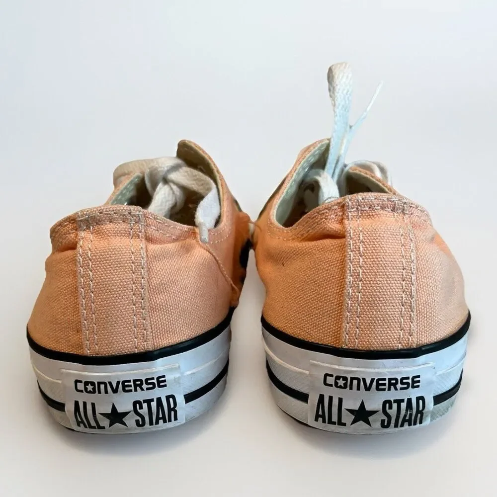 Converse Women's Chuck Taylor All Star Classic Low Sneakers Peach Sz 7.5 Damaged